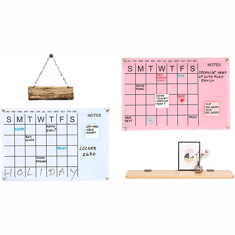 Ins Table Calendar Aesthetic Planner Gradients Mini Plastic Board