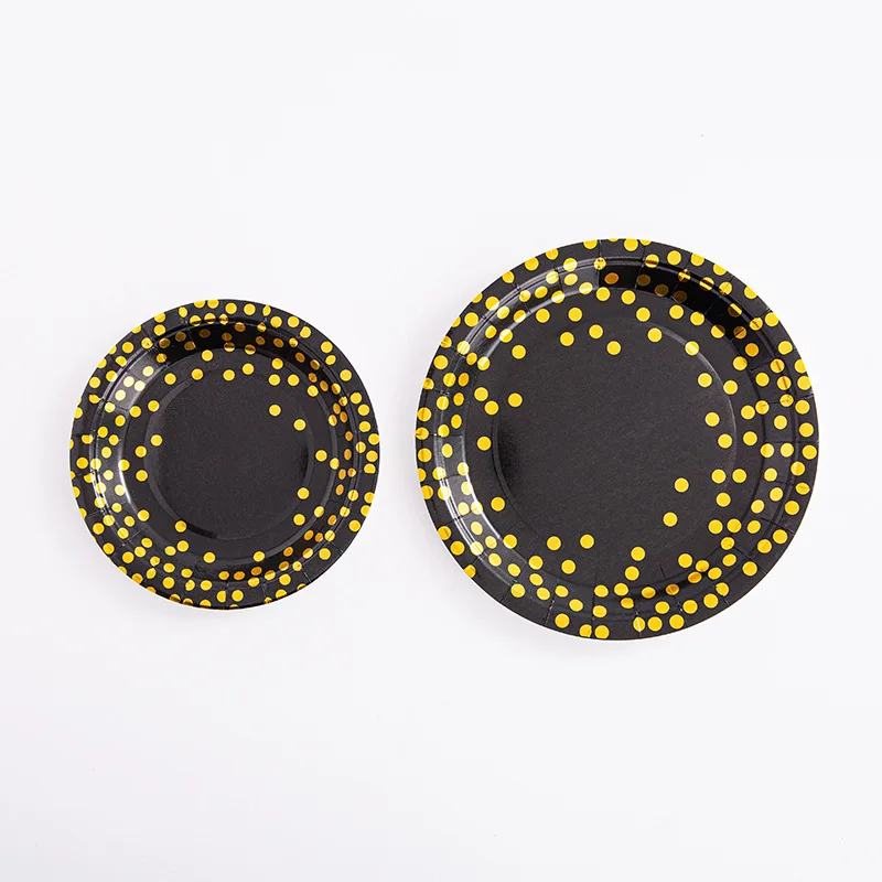 No Moq Fully Customized Disposable Paper Plates Set Party Plates Cups Napkins Sets Party