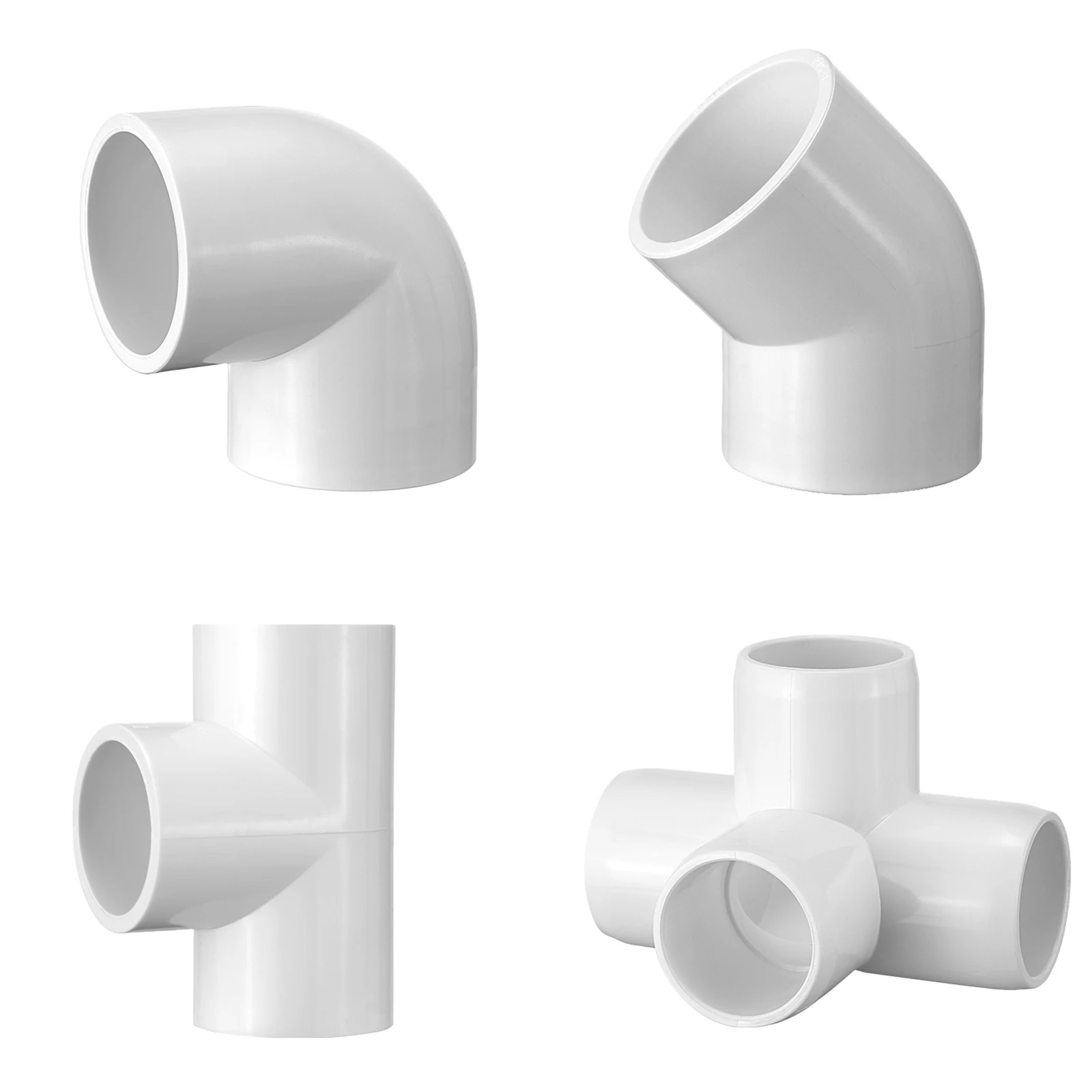 Free Sample Manufacturer Prices PVC Pipe Fitting for Water Supply 45/90 Degree Elbow High Quality Y Tee UPVC Pipe Fitting