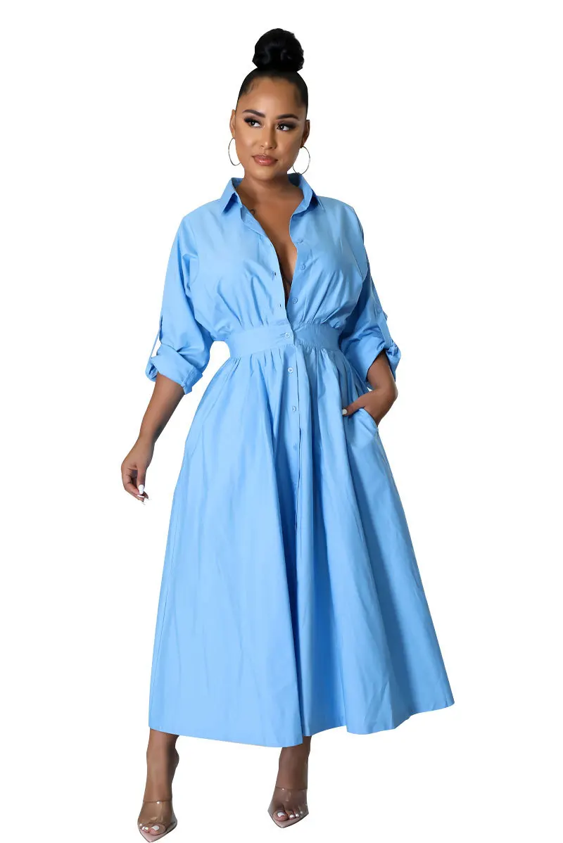 Elegant Casual Maxi Dress with Long Sleeves - Sustainable Style Elegant Casual Maxi Dress with Long Sleeves - Sustainable Style