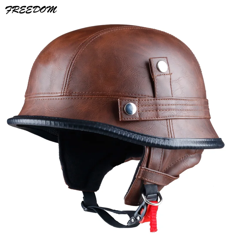 : Retro Helmets Warrior Motorcycle Half Helmet with