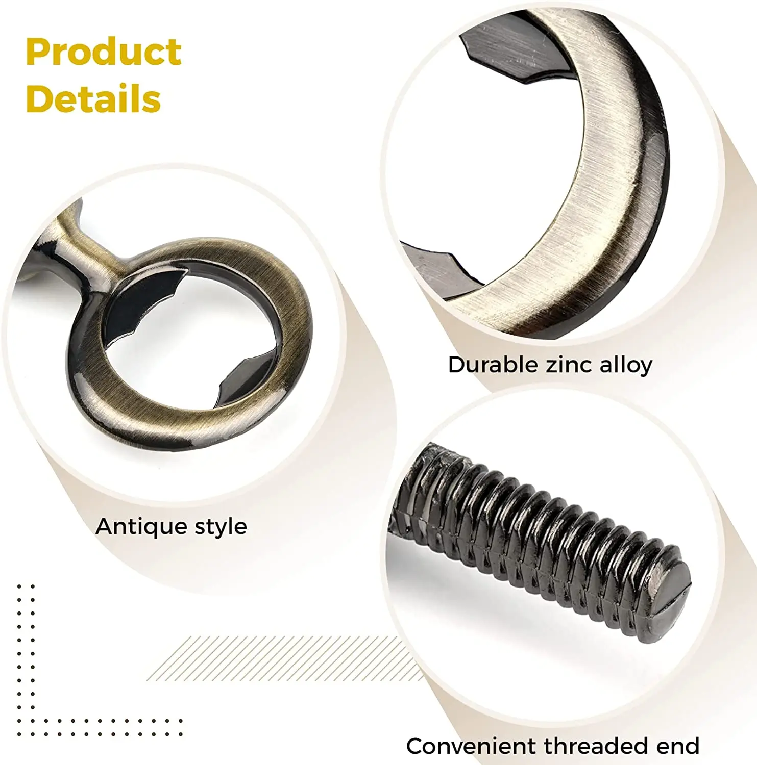 Metal Threaded Bottle Opener Parts For Turners Inset Diy Kit Chrome