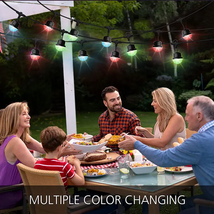 Factory Supply Solar LED Light Strings 5M Solar Festoon Light Remote IP65 Waterproof Patio Solar Fairy Outdoor LED String Lights