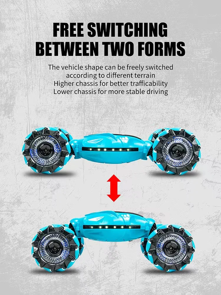 Kaili Rc Twist Car Kids 2.4G High Speed Drift Gesture Watch Remote Control Vehicle Toy Double Sided Stunt Rc Cars with Light