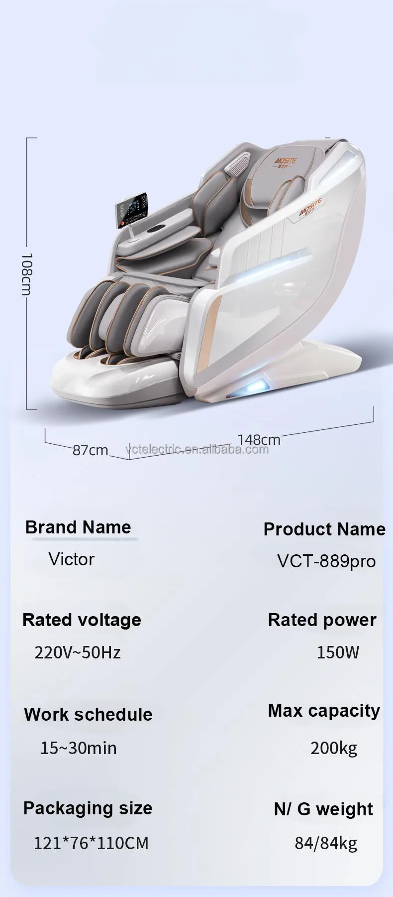 VCT Massage Chair - Full Body Zero Gravity Shiatsu Experience