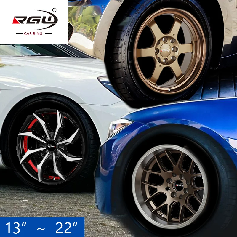 Five Hole Mag Car Rim 14 15 16 17 18 20 22 Inch Wheels 5x100 5 Holes 4 ...