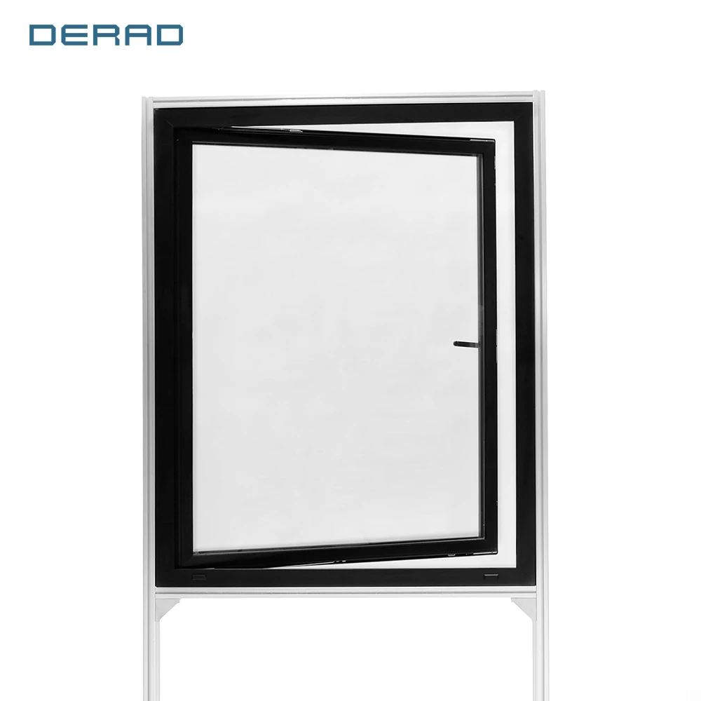 Customized aluminum profile glass tilt and turn window hardware system casement windows for hotel apartment details