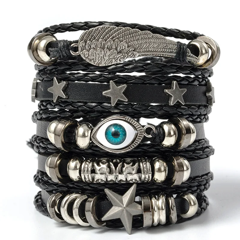 レザーバムフラップ no future PUNK 本革 アクセサリー Amazon.com: Eigso 2Pcs Pu Leather Bracelets Hip-hop Punk