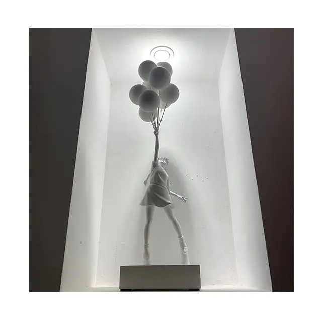 2024 New Banksy Balloon Girl Statue - Flying Balloons Art