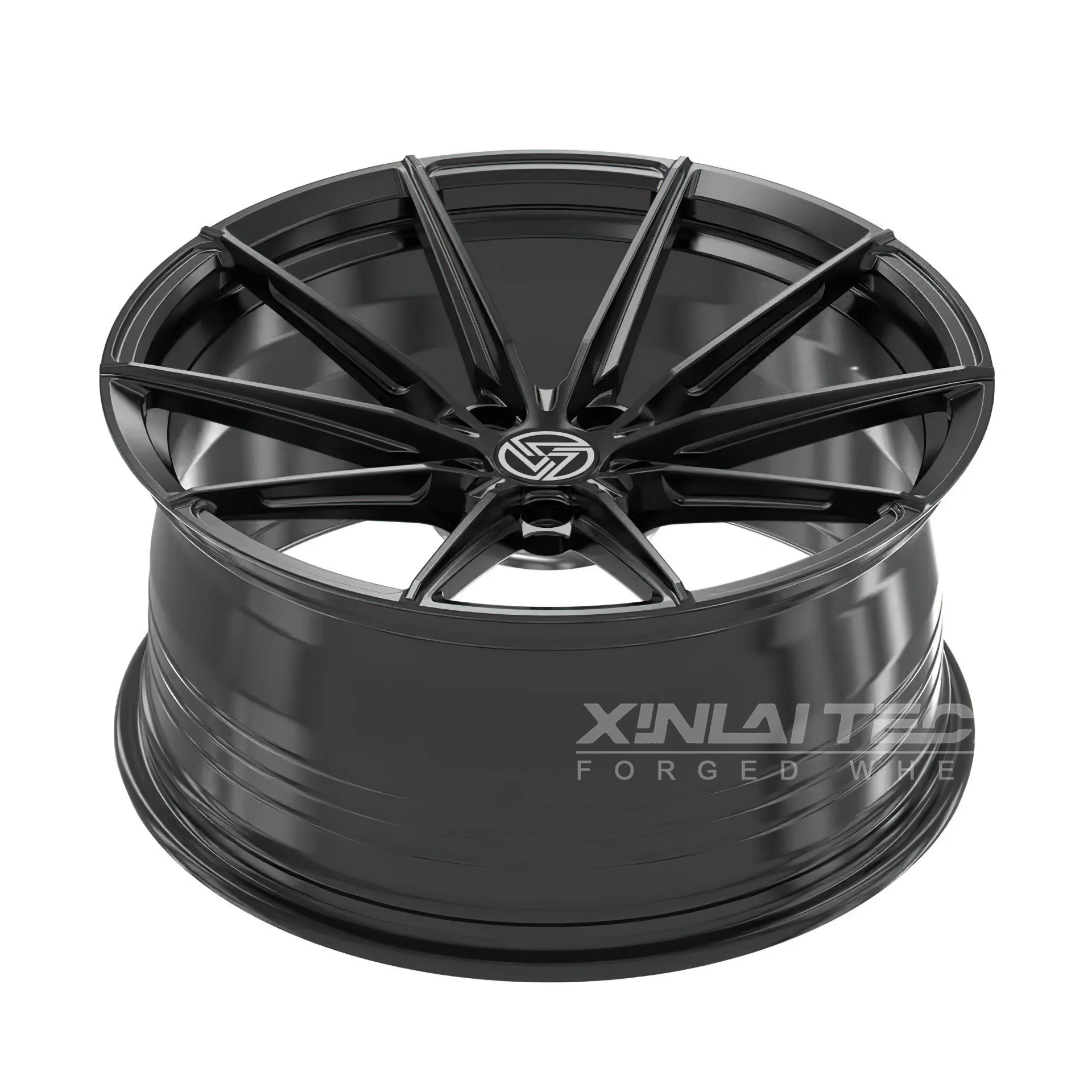 XL Gloss Black Finished 1-piece Custom Forged Wheel 5x120 5x112 5x114.3 17 18 19 20 21 22 23 Inch Deep Concave Wheel Rim - Image 4