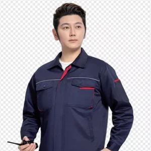 High Quality Long-Sleeved Overalls Double-Layer Polyester Cotton Work Clothes for Spring and Autumn Direct Order