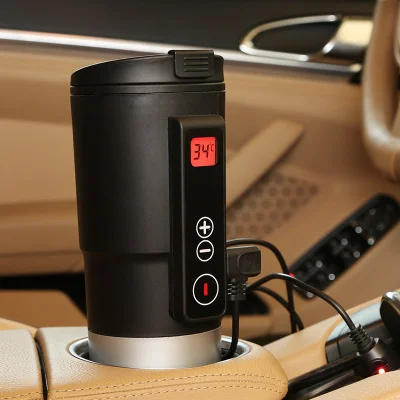 Smart Temperature Control Heated Bottle Stainless Steel Car Coffee Tumbler Travel Mug