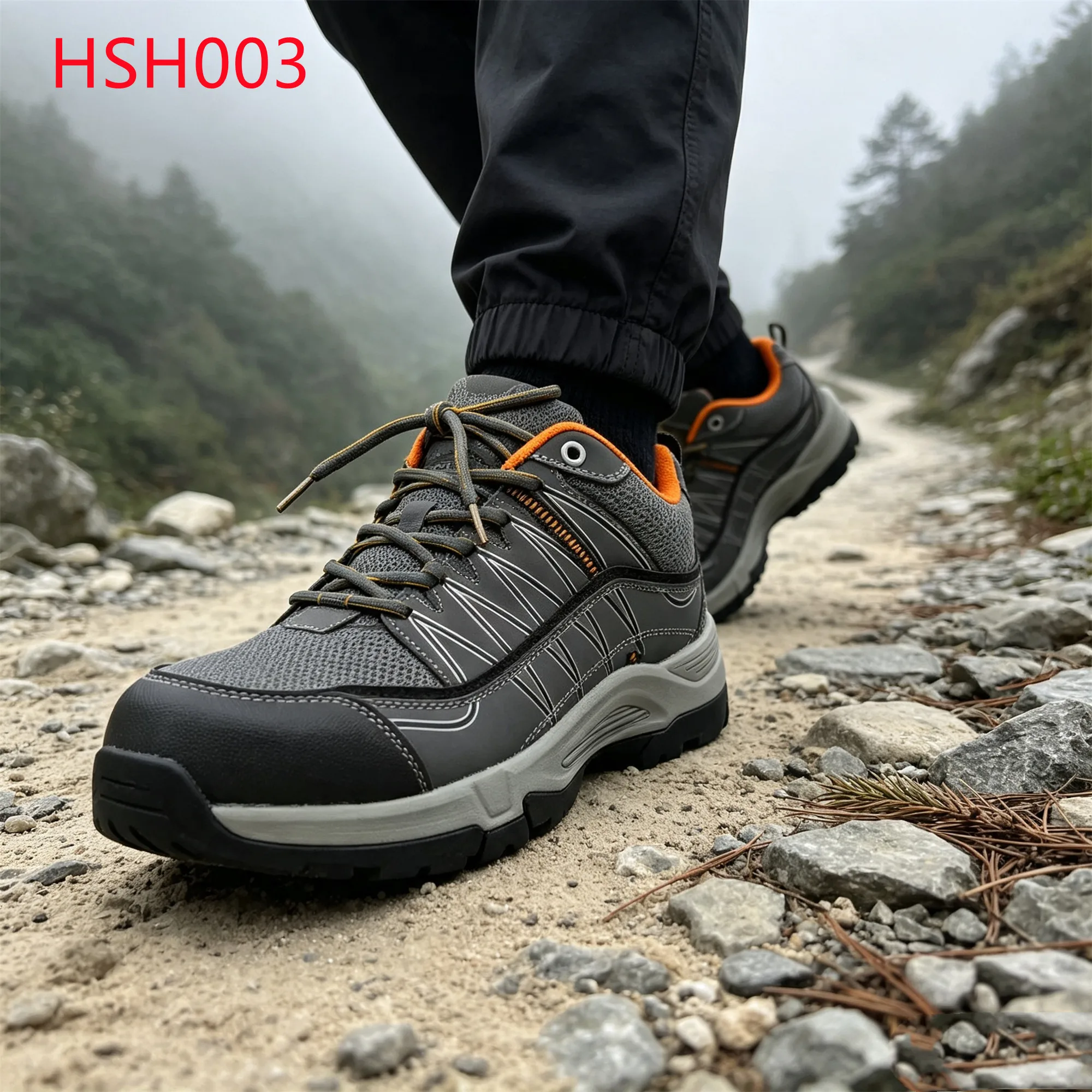 LXG,Backcountry Hiking Shockproof Outsole Hua Singh Hiking Boots Factory Price Gray Alpine Shoes with Composite Toe HSH003