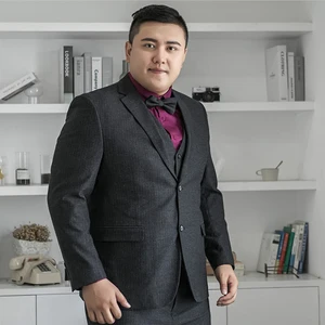 Men's Business Casual Suit Customized High Quality Plus Size Men's Suit 3 Pinstripe Dresses