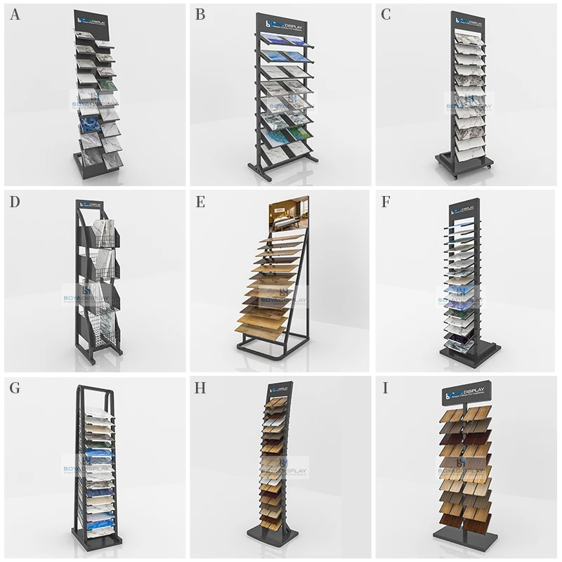 Multi Layer Floor Sample Rack Parquet Deck Portable Hardwood Laminate Wood Flooring Display Stand