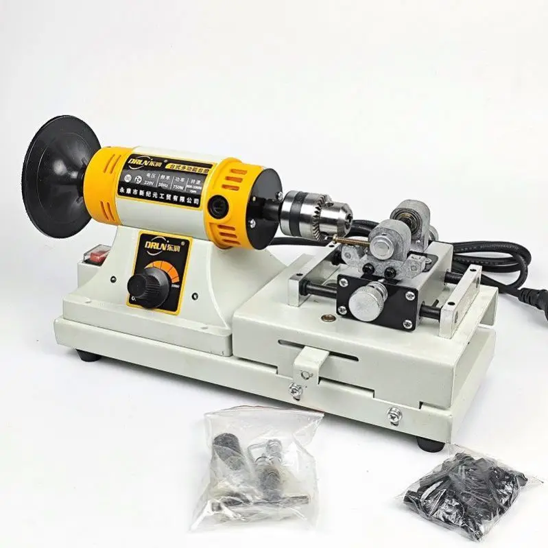 Multifunctional Adjustable-speed All-in-one Machine, Right Side Ball-pen Drilling Machine, Left Side Grinding Disc