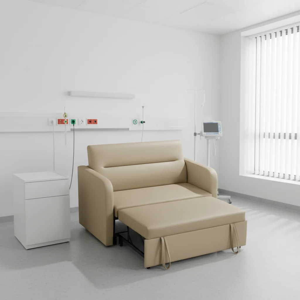 Luxury Modern Eco-Friendly Portable Hospital Patient Companion Chair with Heavy Duty Steel Base for School Use 5