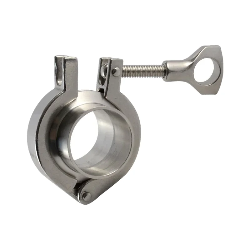 SS304 Stainless Steel Sanitary Fittings Nut For Heavy Duty Single Pin Clamp Wing A B C D Type