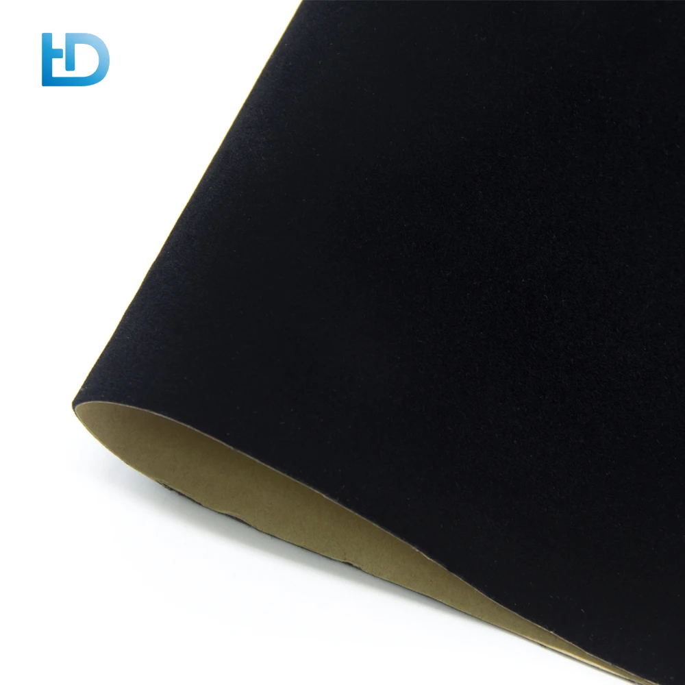Self Adhesive Black Velvet Flocking Fabric Liner For Jewelry Drawer Art