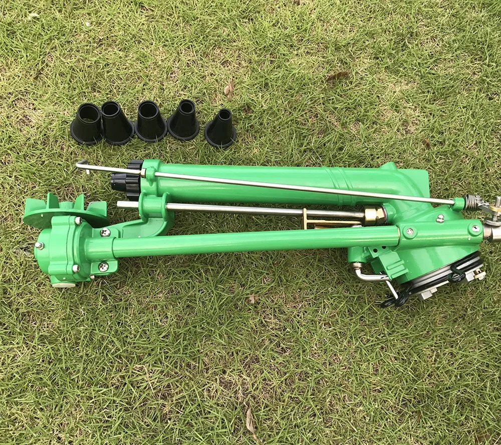 China Cheap Price Green Color Strong Metal Big Rain Gun Sprinkler For Farmland Irrigation System