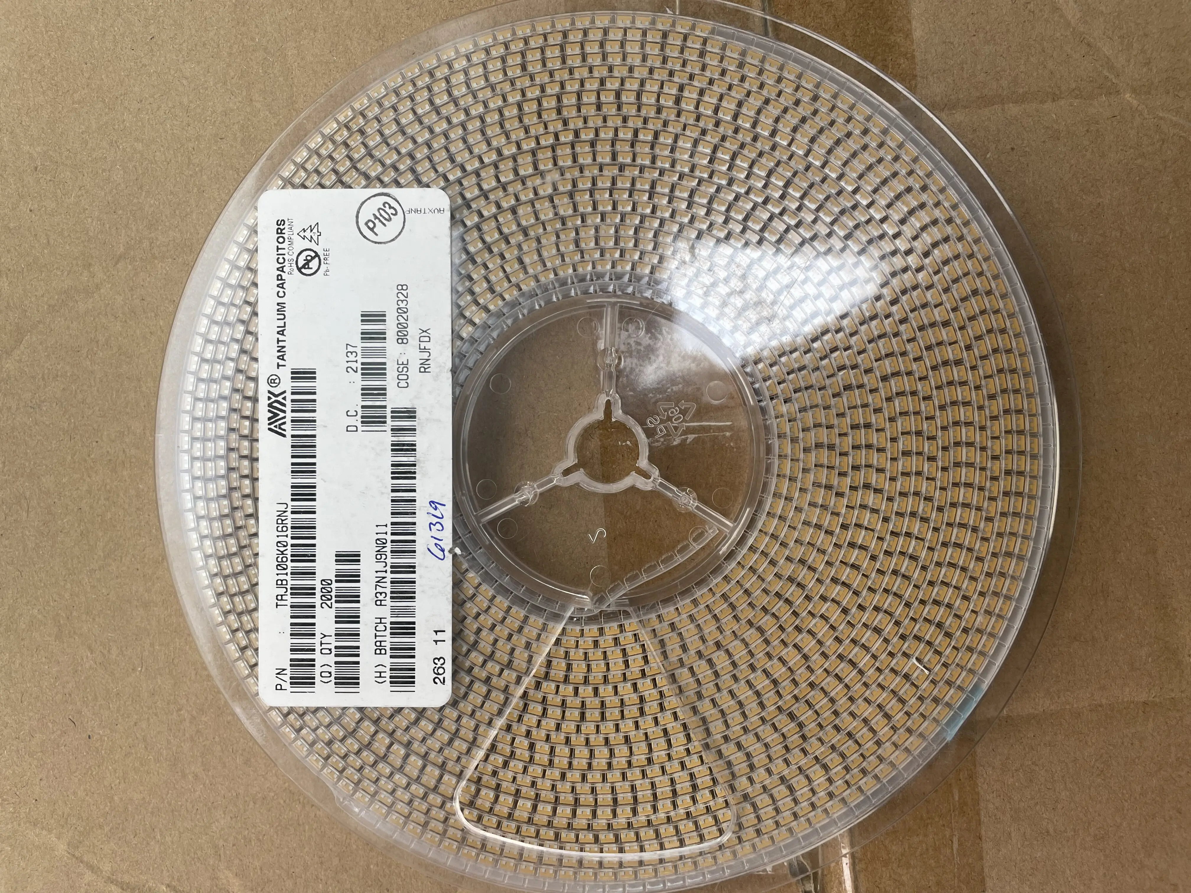 Original 1210 Smd 16v 10uf Tantalum Capacitors Tajb106k016rnj - Buy ...