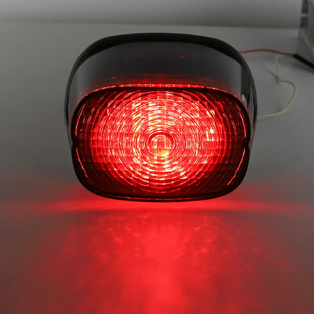 Aukma Motorcycle Tail Brake Light Fits for 1999-Up Big Twin or Sportster Models OEM Squareback Taillight