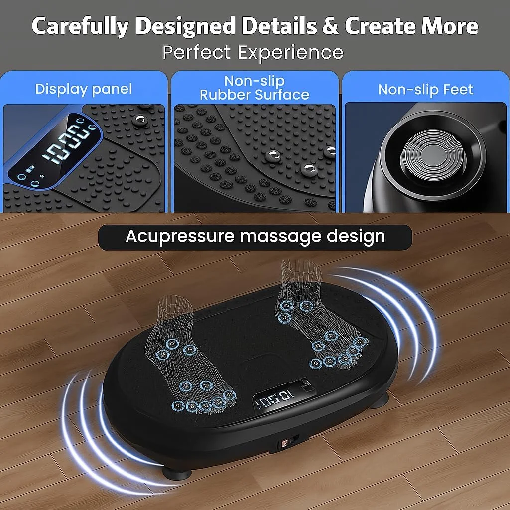 Y Fitness Trainer Power 120 Speeds Exercise Body Slimming Platform Vibration Plate for Burning Calorie