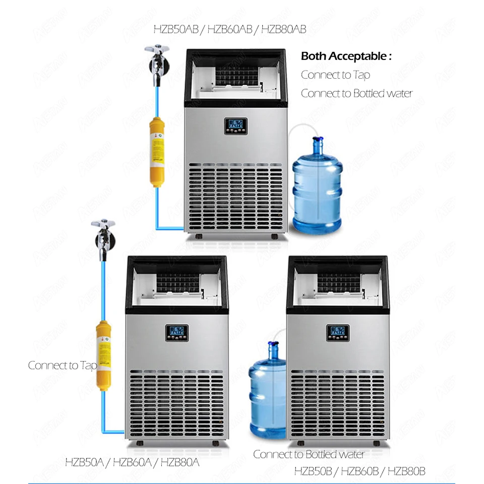 Undercounter Ice Maker Machine Commercial,Built In Ice Cubes Large