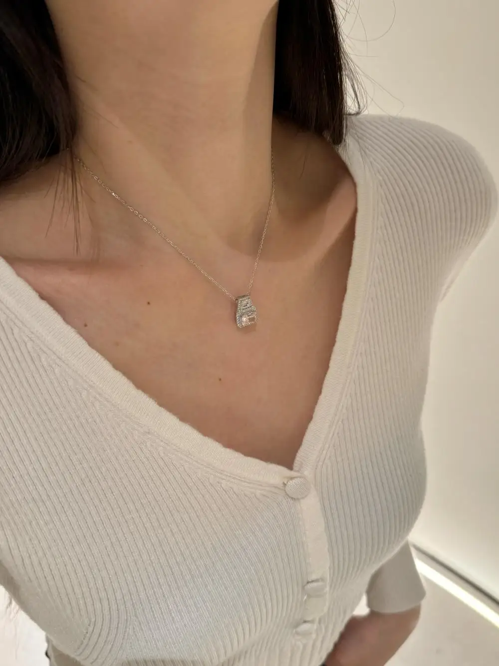 KAKODIY Eternal Fine Necklace Jewelry 925 Sterling Silver Pink 8A Zircon Pendant Necklace detail 5