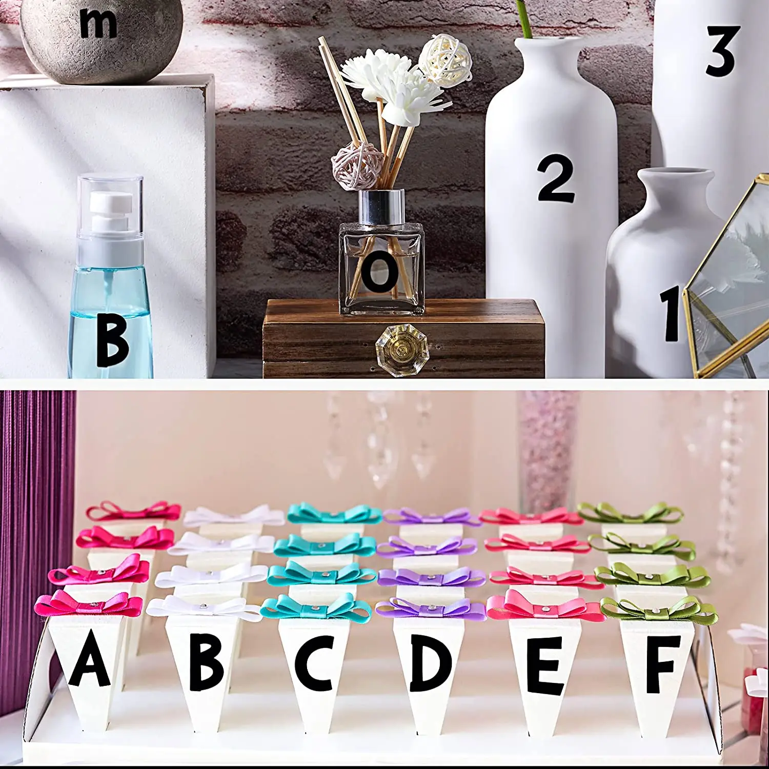 Diy Alphabet Letters And Numbers Stickers Colorful Self Adhesive