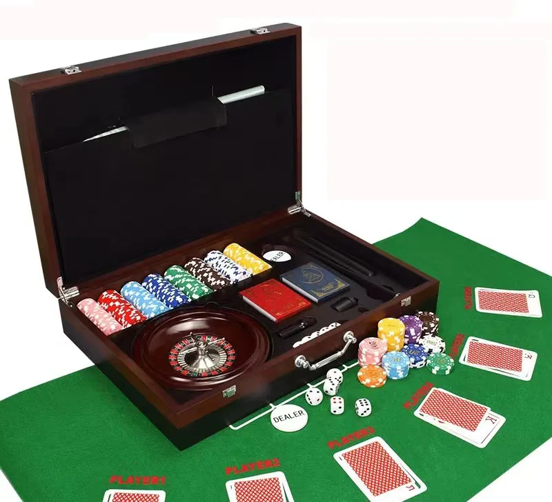 Blackjack Baccarat Game Roulette Wheel Set - Premium Poker Play
