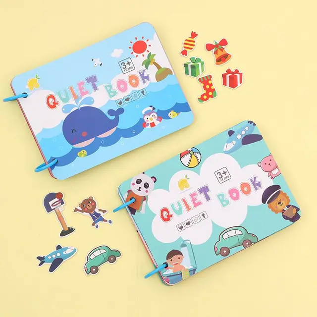 Wholesale Children Shape Quantity Cognition Early Childhood Education Enlightenment Quiet Book Sticking Book Sticking Book Toy