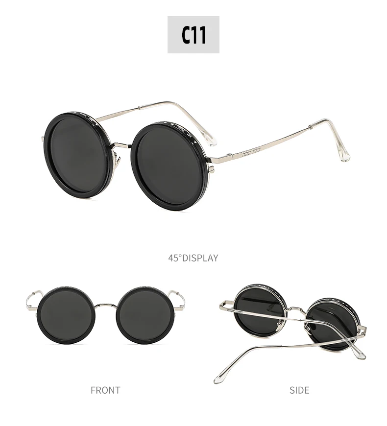 Hot High Quality Round Polarized Brightness Adjustable Sunglasses Aperture ND Filter Tint Adjustment Sunglasses with Camera Lens