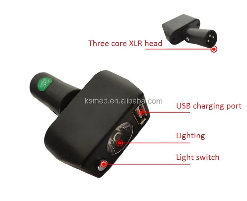 Ksmed Portable Removable Electric Wheelchair Parts Lighting And Usb