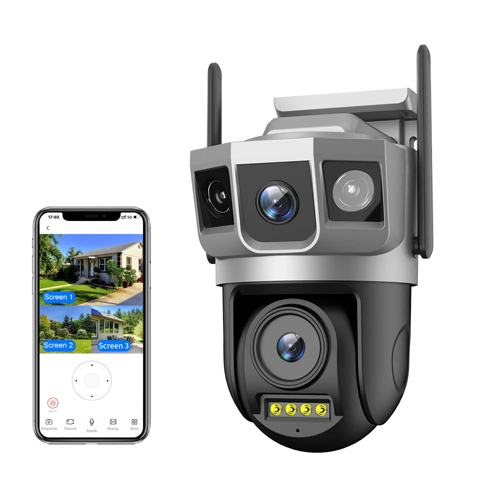 V380PRO IP Camera WIFI Security Network Camera 10X Zoom 2k HD PTZ Outdoor Home Surveillance Cam CCTV Full Color Night Vision