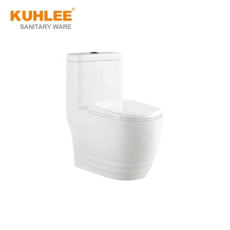 Wholesale Factory Price Bathroom Round Siphonic One Piece Toilet Bowl WC