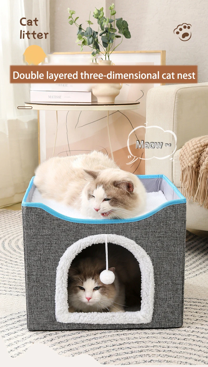 cat Villa Indoor cat House cat House Indoor Pet Cages Houses