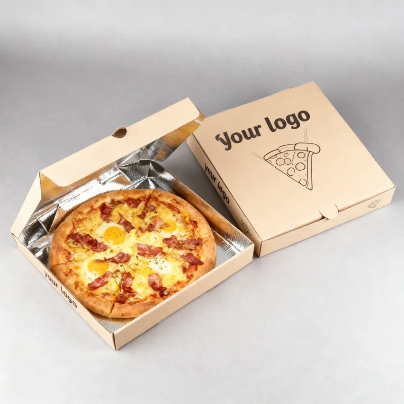 Hajoava, ruokatuotteisiin sopiva, edullinen ja henkilökohtainen tukkukaupan paperilaatikko pitsan, pikaruokapakkausten ja kreppien pakkaamiseen