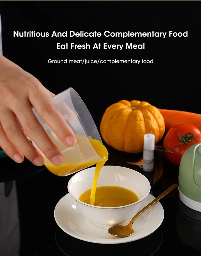 Mini Electric Vegetable Cutter Chopper Garlic Masher Crusher USB Rechargeable Ginger Meat Grinder Food Processor Kitchen Gadget