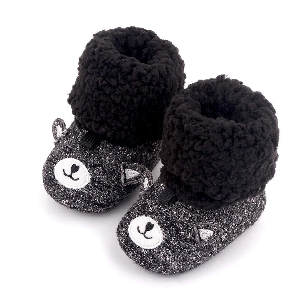 New Baby Cute Warm Cotton Boots Baby Boots Indoor Cartoon Soft Soled Toddler Shoes factory