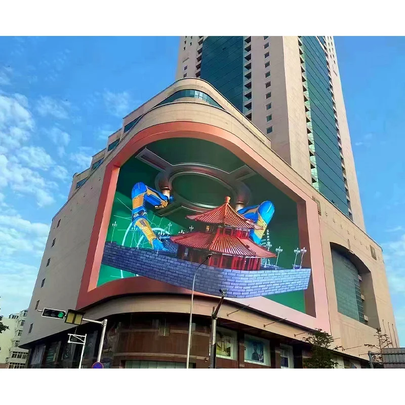 Hilan Big 3d Led Advertising Mall Screen Outdoor Led Screen Display 3d Outside Building Commercial Digital Billboard