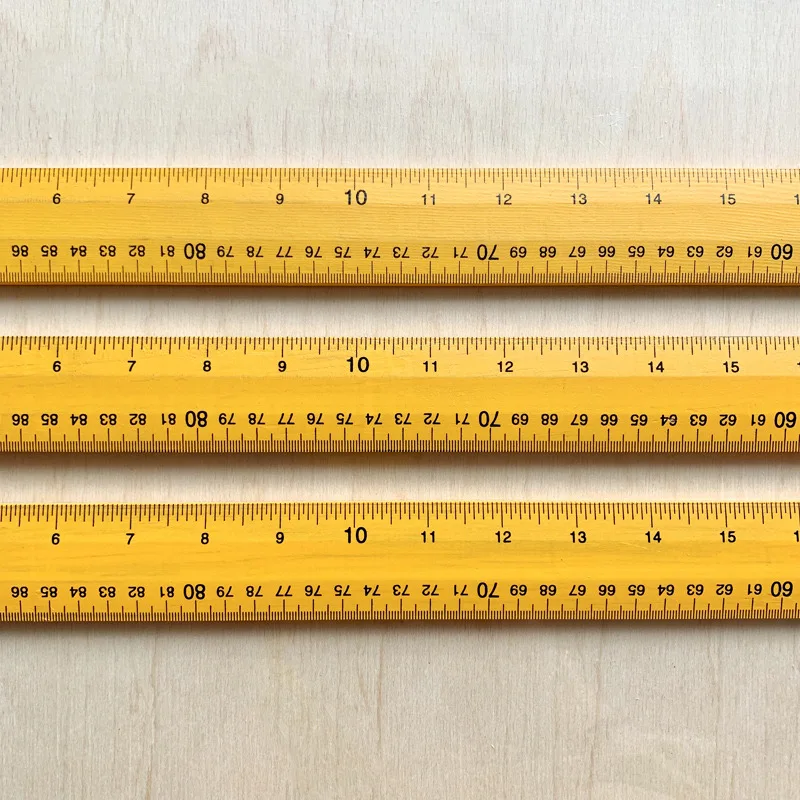 High Quality 1M Wooden Ruler with Grip High Definition Scale for Various Measuring Needs