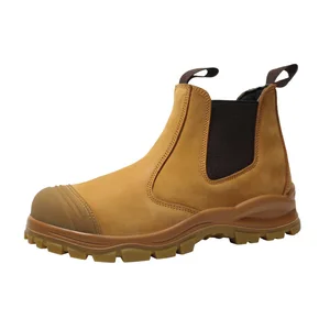 Men's EN Standard Mid-High Work Boots Customized TPU Anti-Smashing & Anti-Puncture Steel Toe Safety Shoes for Factory Use