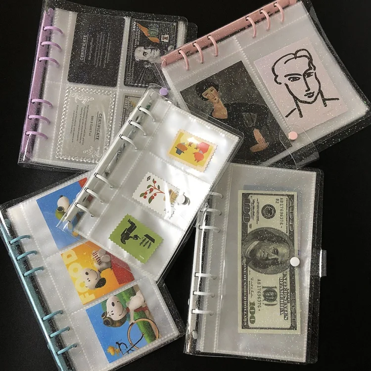 Прозрачный Полипропиленовый чехол для карт, игровые держатели для карт, бумажники для хранения, коллекционные страницы для альбомов, держатели для фотоальбомов, вставки для кольца A6