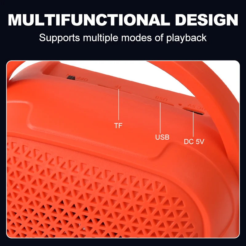 Mini Portable BT Kids Wireless Speaker - 3 Inch RGB Woofer, USB/TF