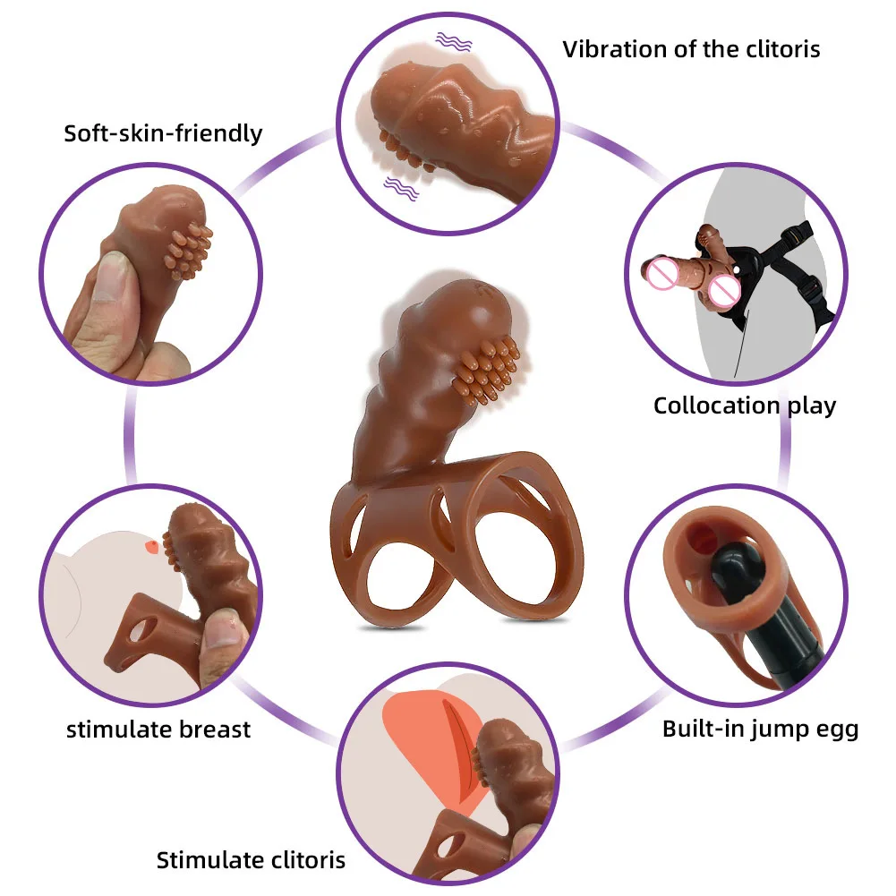 Anneaux de pénis en silicone en gros, anneau de verrouillage à vibration de fréquence pour entraîneur masculin, anneau de pénis vibrant puissant