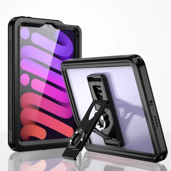 For iPad Mini 6 Case/iPad Mini 7 (A17 Pro) Case,Dustproof, Shockproof Case Cover with 360 Full-Body Protection,Waterproof case