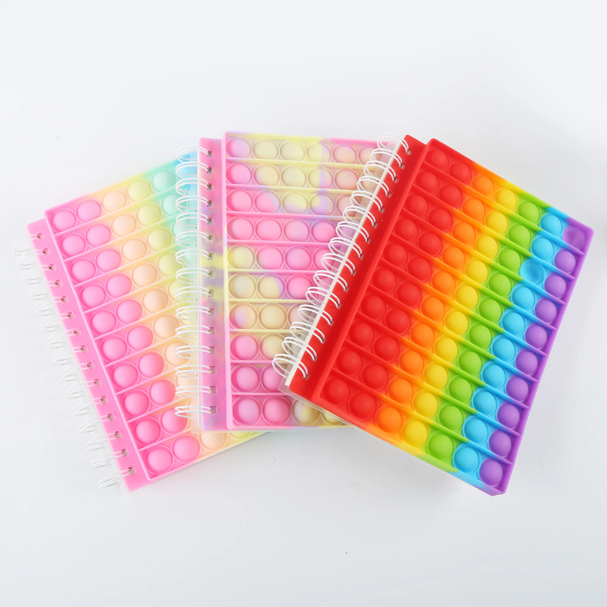 TTX 2022 модный дизайн персонализированный логотип на заказ силиконовый чехол с пузырьками для снятия стресса блокнот спиральный поп