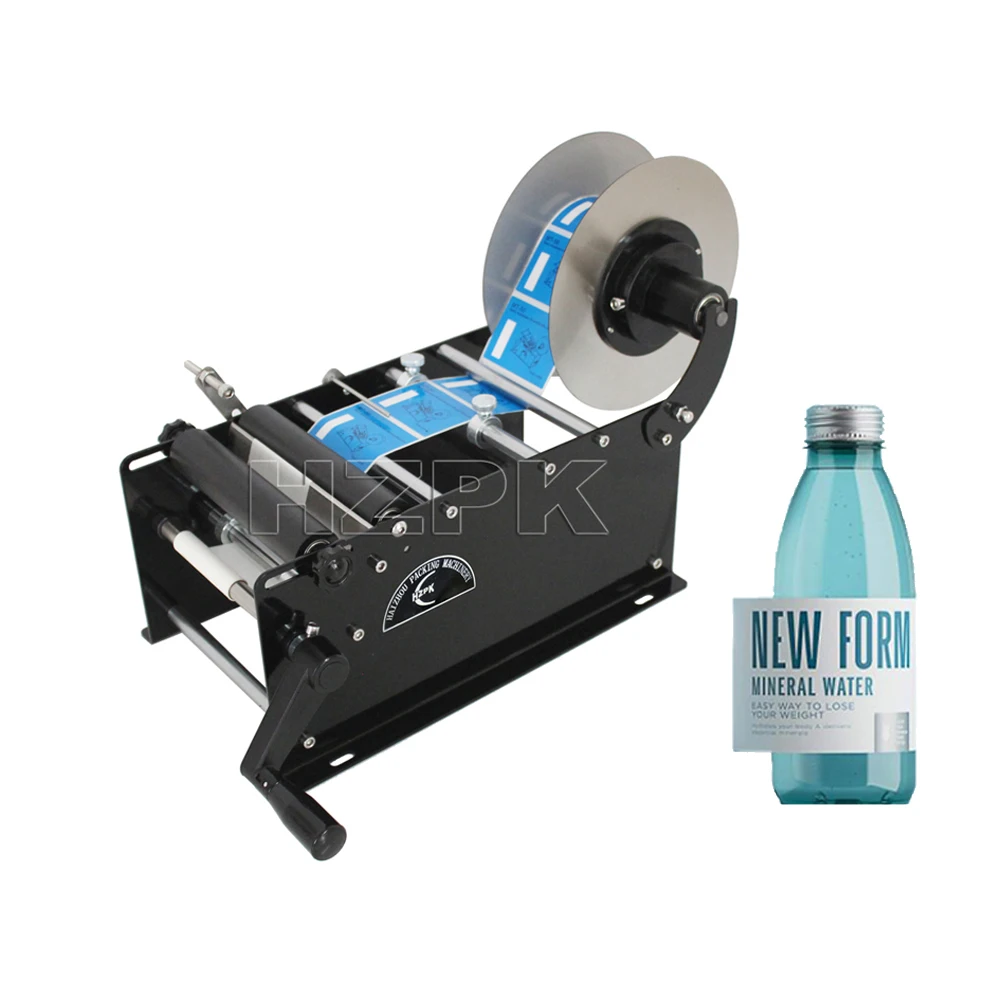 MT-30 Semi-automatic Label Applicator Round Bottle Cans Labeling Machine  Labeler