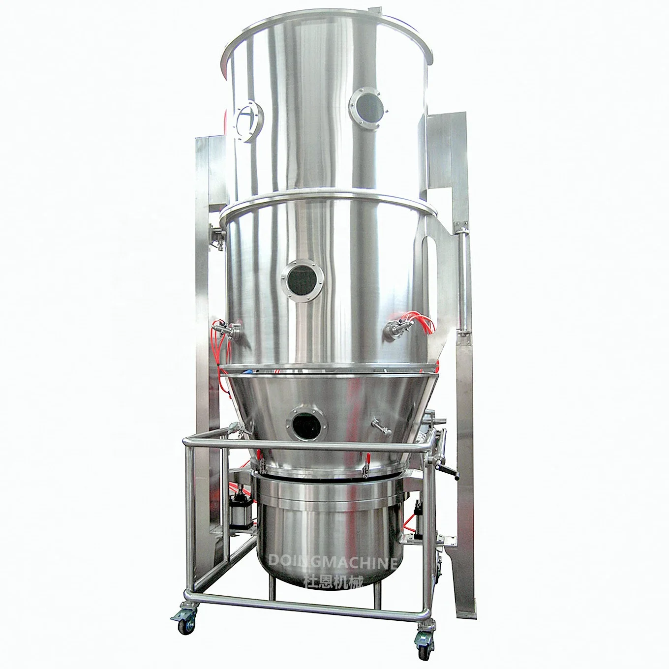 Top spray fluid bed dryer granulator